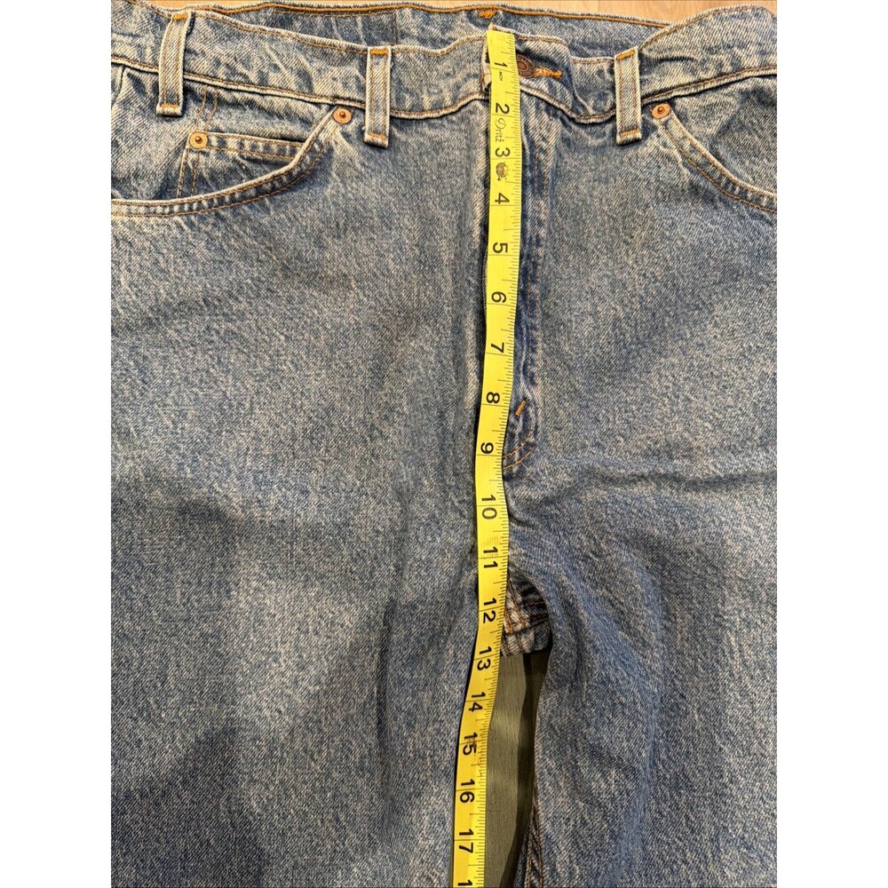 Men's Vintage Levi's 505 Orange Tab Jeans Size 36x34 Straight Leg Blue Denim - Picture 4 of 10